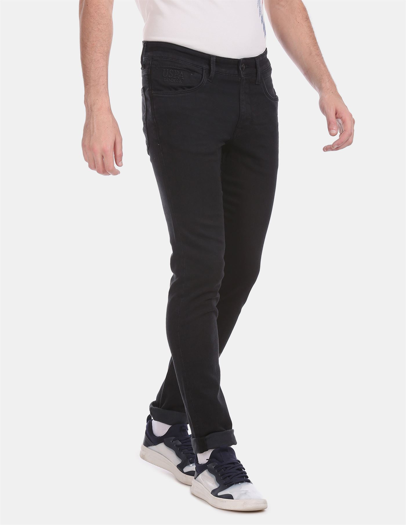 U.S.Polo Assn. Men Casual Wear Black Jeans Black 157410